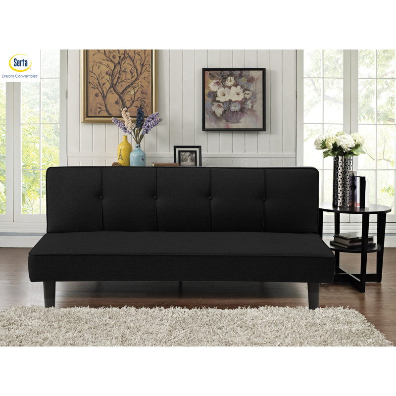 Serta Futons Twin 66.1" Tufted Back Convertible Sofa & Reviews Wayfair